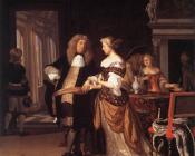 埃格伦 范 德 内尔 : Elegant Couple in an Interior